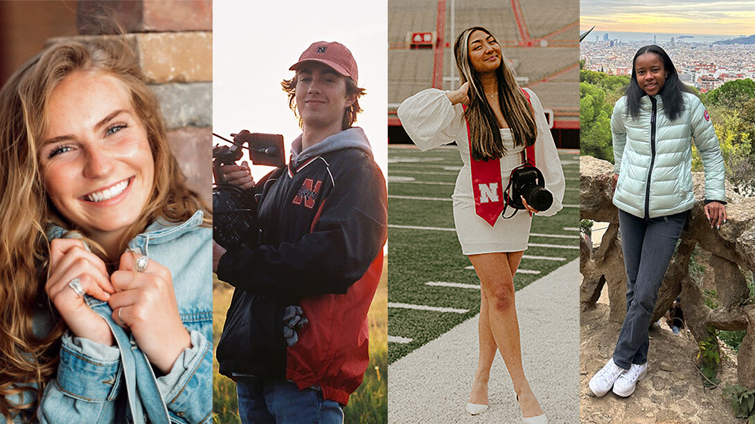 Graduates of the EMA program are (from left) Sophia Stueven, Cameron Cerny, Izzy Pineda and Sydney Peters.