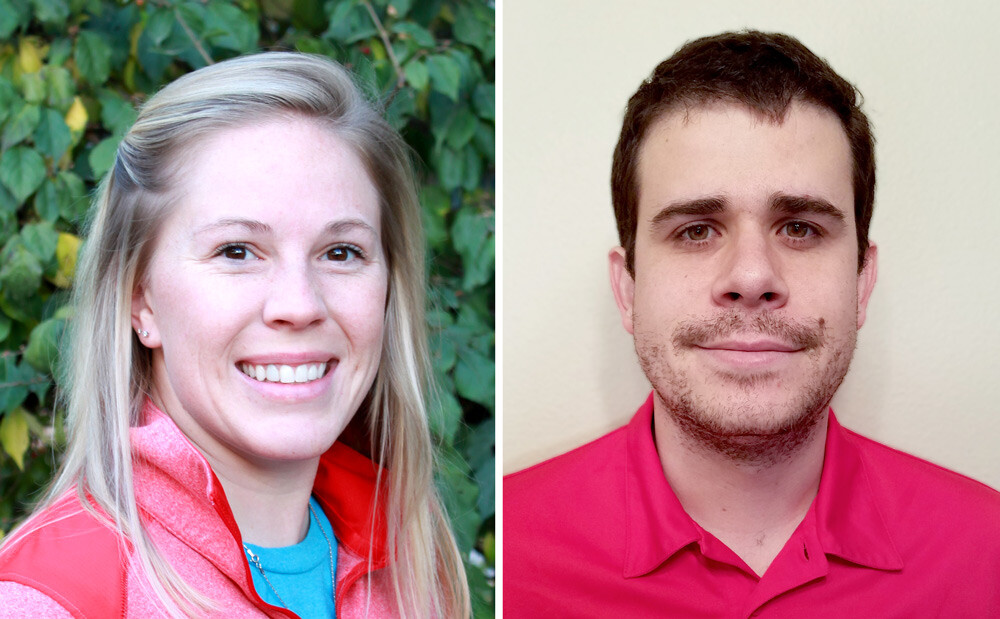Amanda Easterly (left),and Bruno Canella Vieira are recipients of the distinguished Henry M. Beachell Fellowship.