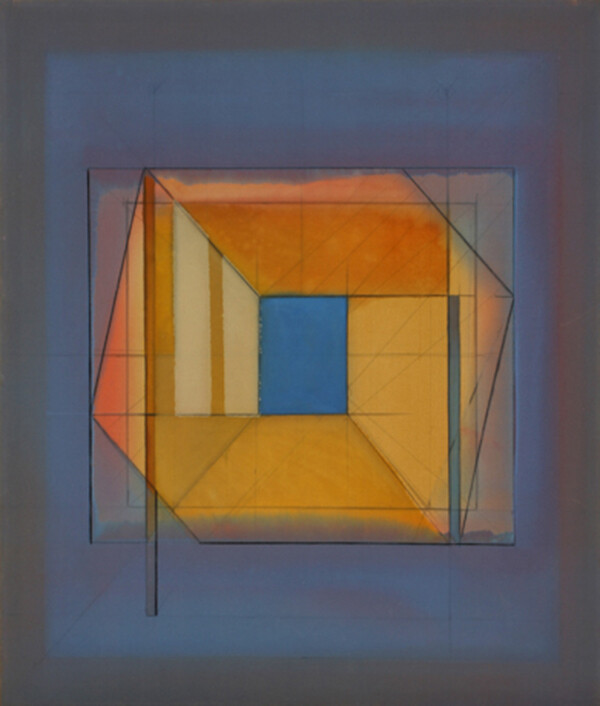 James Eisentrager, "Arbee #3," polymer on canvas, 60" x 51", 1981.