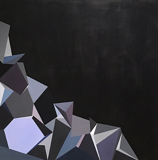 Zoe Gengenbach, Raven, acrylic on canvas, 36" x 36", 2015.