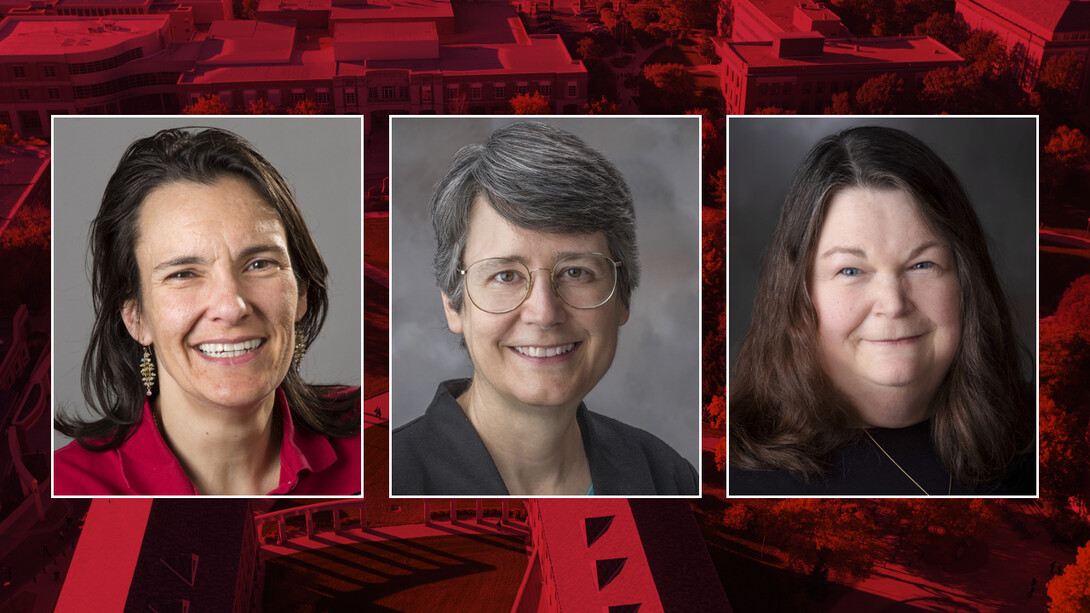 Finalists to serve as Nebraska's next associate vice chancellor/dean of graduate studies are (from left) Jennifer Clarke, Susan Hermiller and Debra Hope.