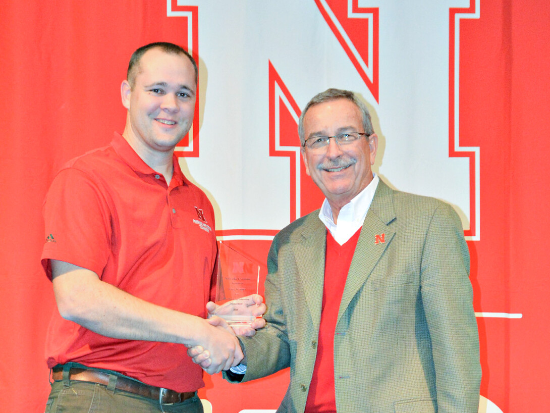 Greg Kruger, left, and Charles Hibberd, Nebraska Extension dean and director.