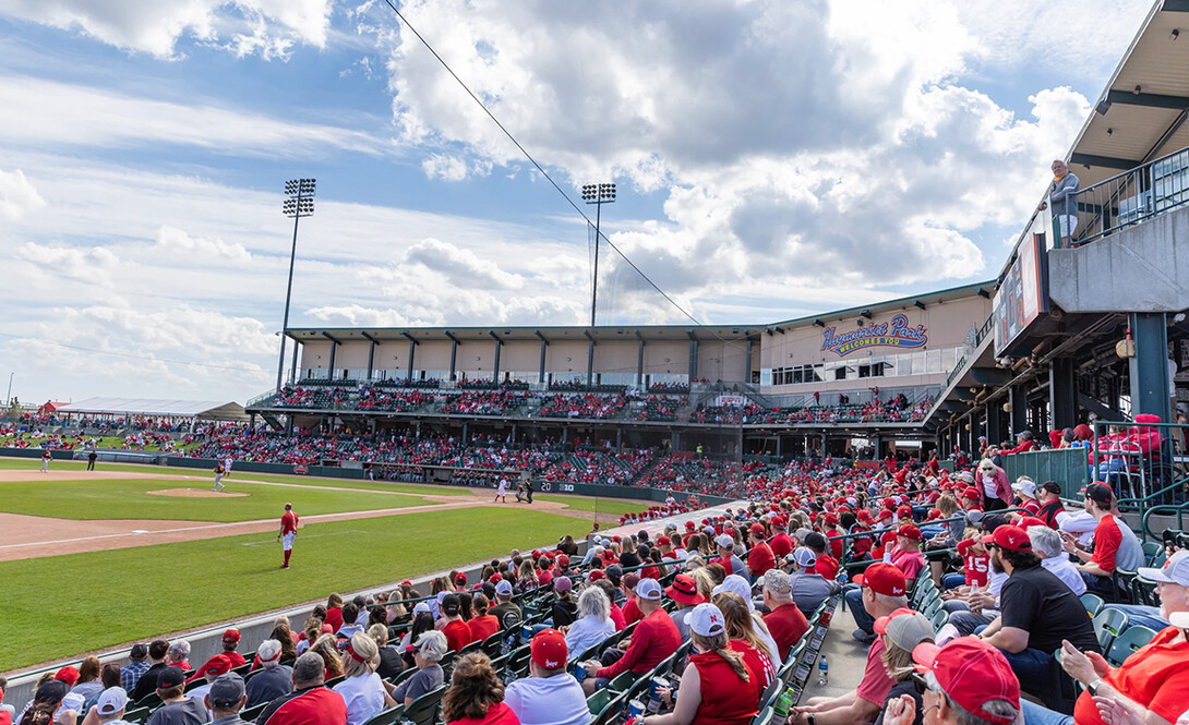 Fans watch a game in Haymarket Park