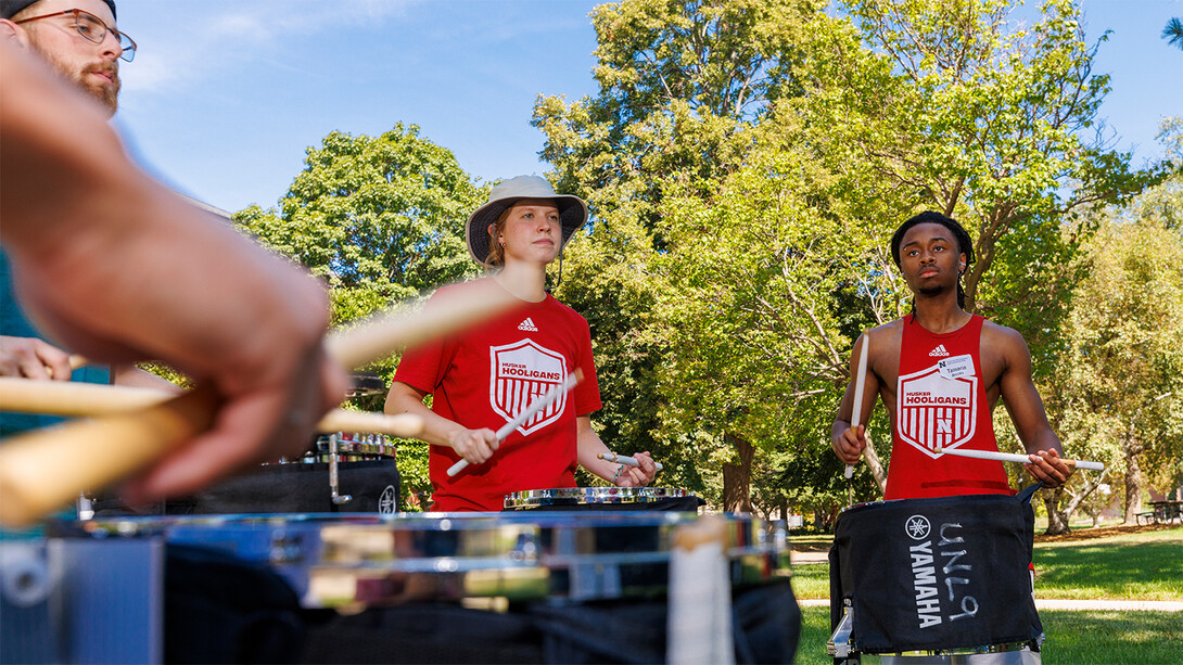 Husker snare drummers