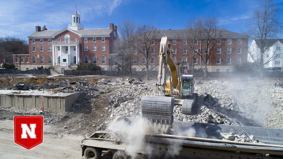 Post-implosion rubble