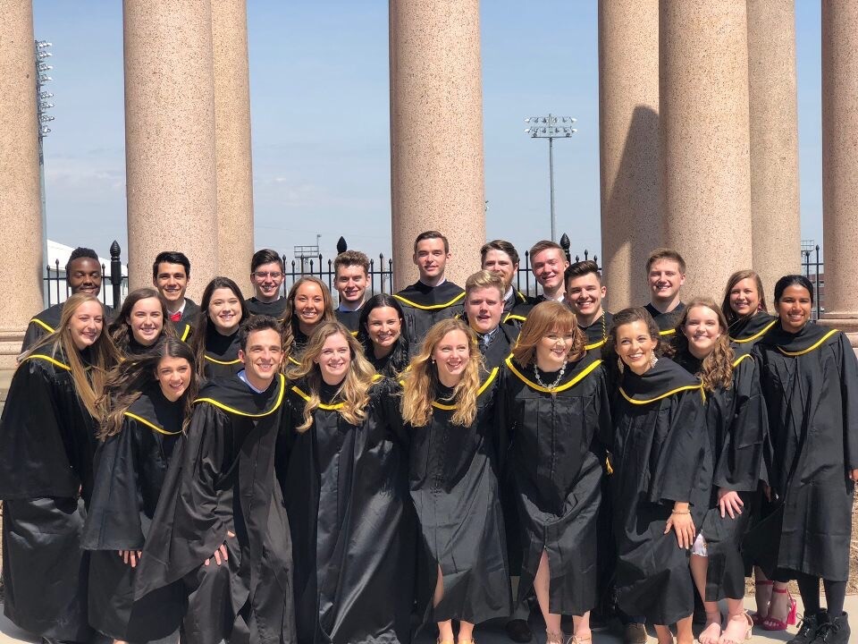 Gauri Ramesh with members of the Black Masque Chapter of Mortar Board