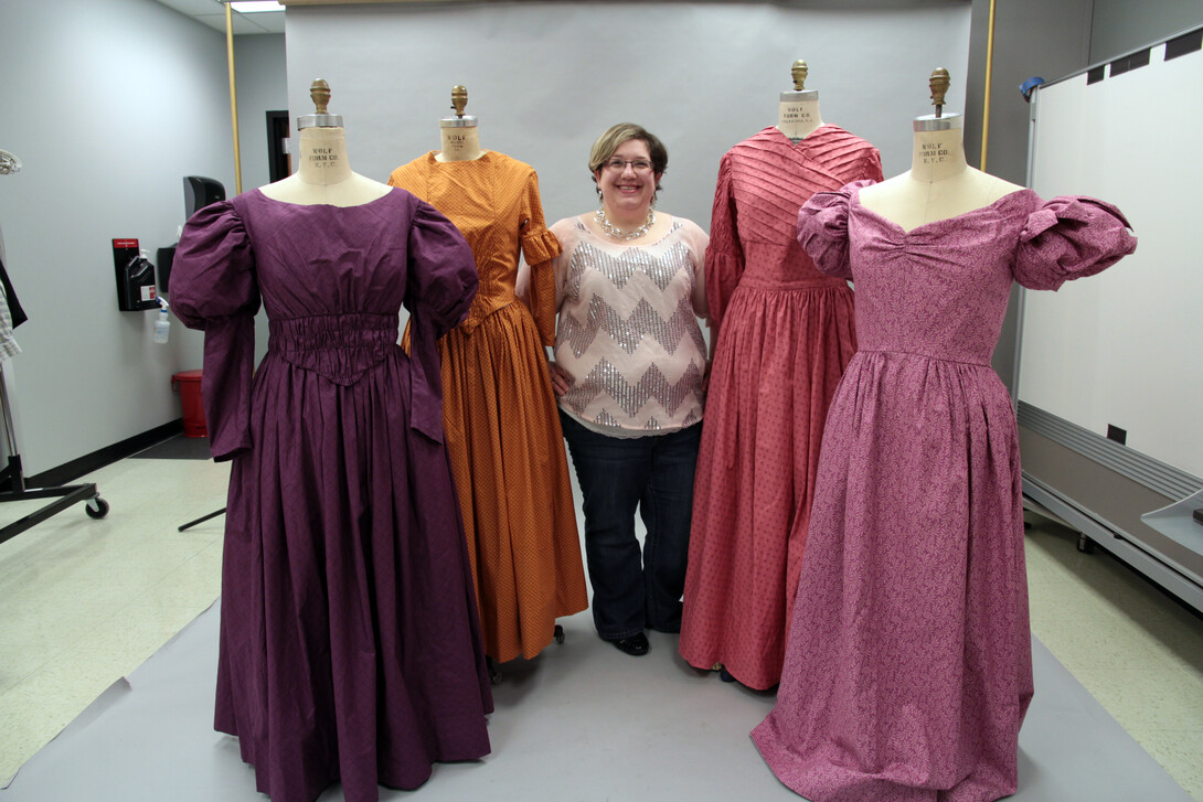 Heather Striebel created the costumes for all of the women featured in The Bell Affair, including accessories. 