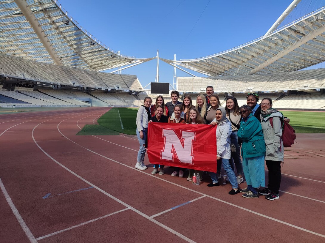 photo of study abroad nebraska students in greece