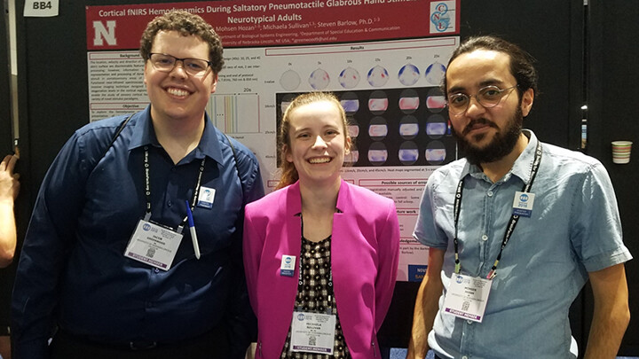 Jake Greenwood, Michaela Sullivan and Mohsen Hozan delivered presentations at Neuroscience 2018 in San Diego the week of Nov. 8.