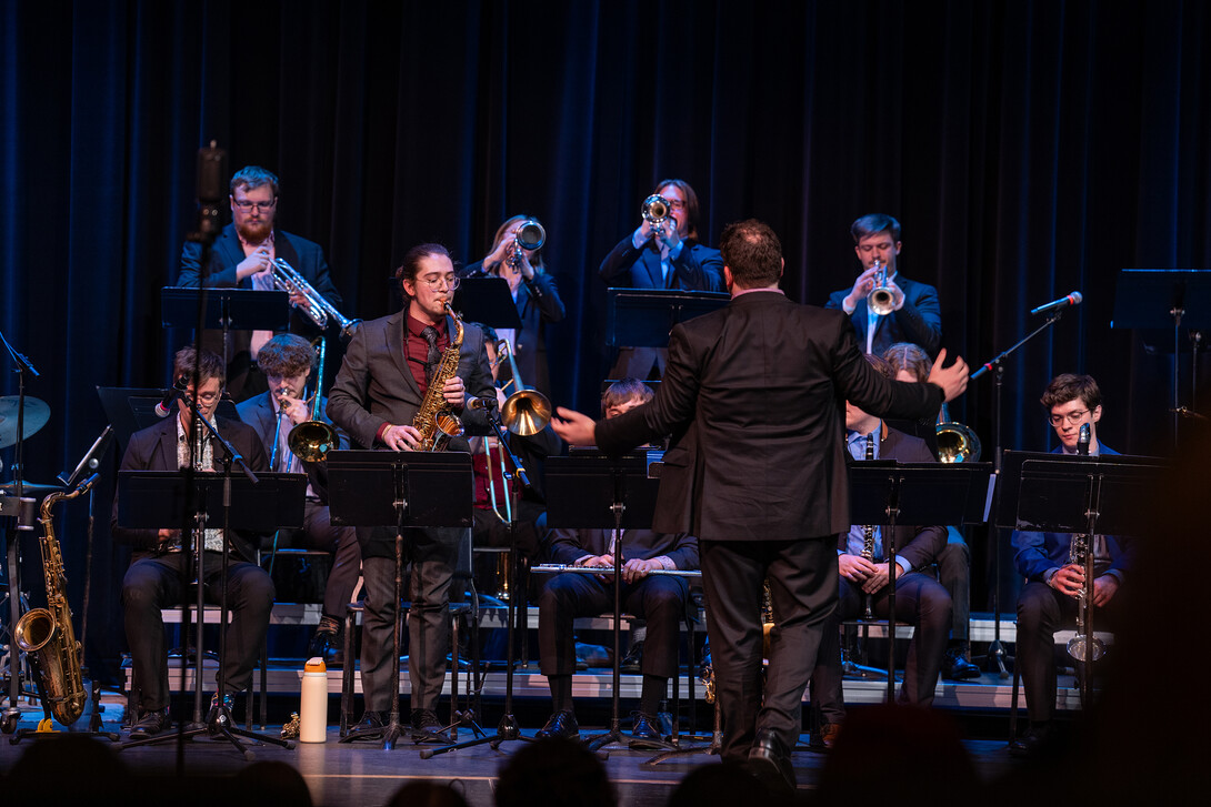 The UNL Jazz Orchestra presents “All Together” on Tuesday, April 30 at the Storm Cellar. Photo courtesy of the Glenn Korff School of Music. 