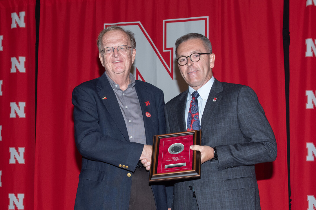 Ken Dewey at the Celebration of Service awards in fall 2019.