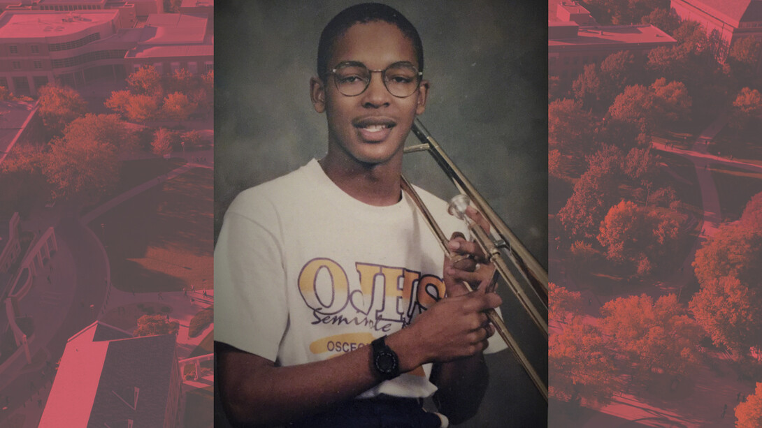 Marco Barker while member of the band in high school.