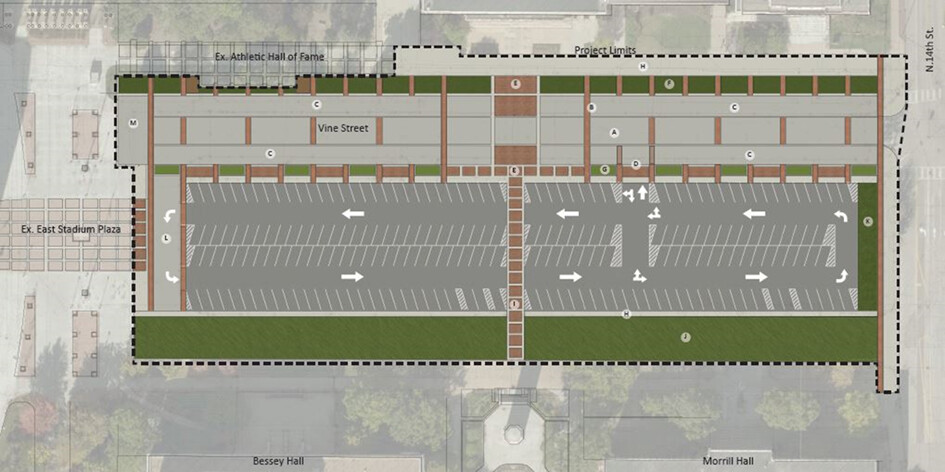 Conceptual drawing of the Memorial Loop Road upgrade.