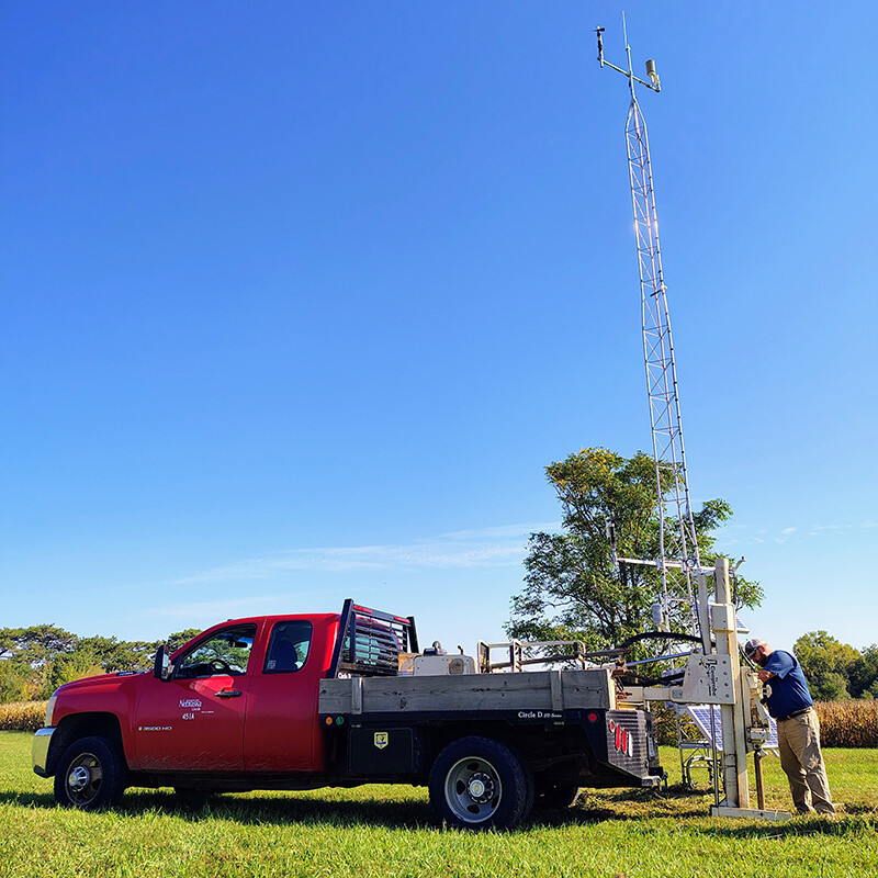 Mesonet field technicians maintain the network.