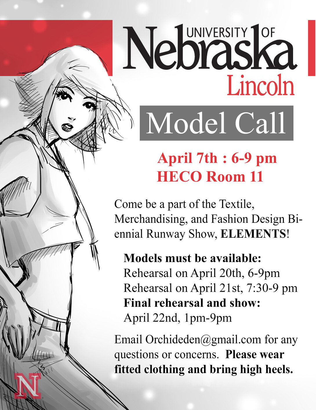 Model Call flyer