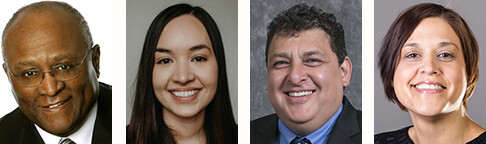 Nebraska alumni being inducted into the new multicultural hall of fame are (from left) Dick Davis, Ashley Hornsby, Lance Morgan and Cameya Ramirez-Rosseau.