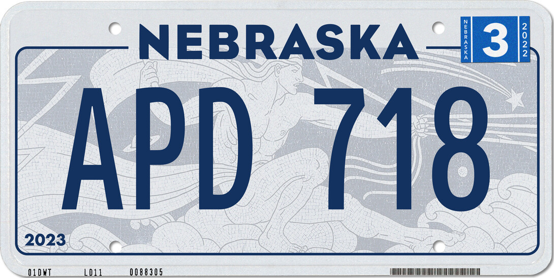 Nebraska license plate