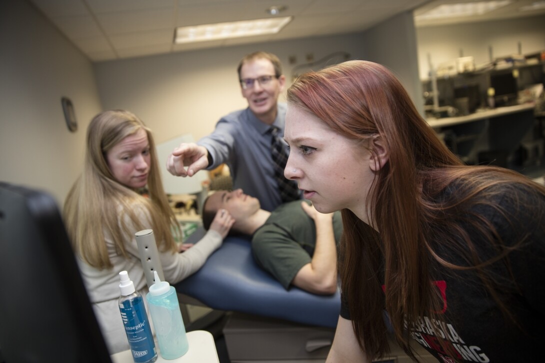 Madison Burger and Allison Porter under the guidance of Dr. Gregory Bashford in the BIBA lab.