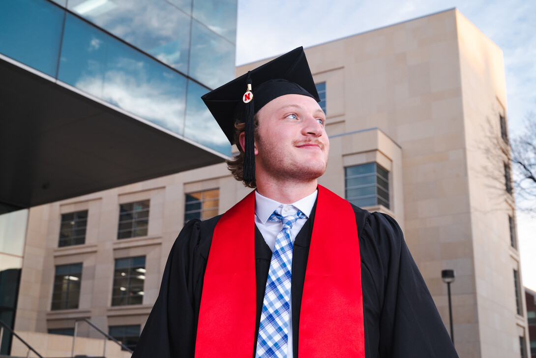 Nebraska's Samuel DeZube graduates Dec. 16 and will go on to work as a business operations analyst in Omaha.