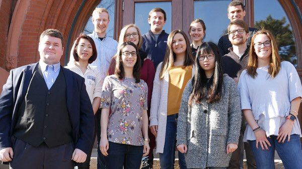 College of Architecture students named Design Futures Council scholars include (front row, from left) William Pokojski, Anne McManis, Yitao Li, Casie Hilyard, (second row) Phung Hong, Megan Michalski, Dayna Bartels, Adam Heier, (back row) Kurt Lawler, Adam Wiese, Julie Reynolds and Hasan Shurrab. Not pictures is Mei-Ling Krabbe, Jon Magruder and Caitlin Senne.