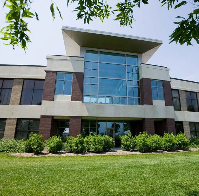 Exterior of the Schmid Law Library at the University of Nebraska College of Law.