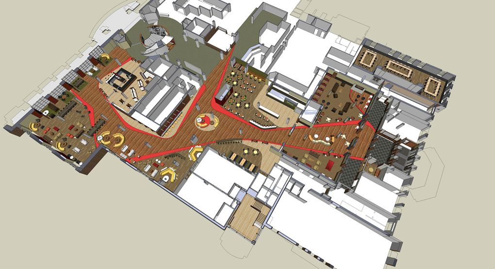 A $2.1 million renovation plan for the first floor of UNL's Nebraska Union was approved June 7 by the NU Board of Regents. The plan includes includes new carpet, vinyl flooring, paint, furniture and improvements to the south entrance. Pictured is the floor plan for the project.