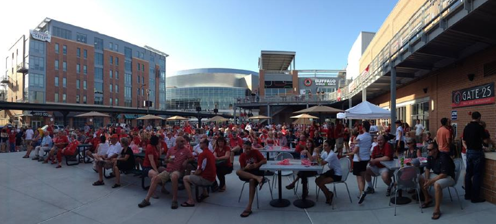 Football Friday at the Railyard in Lincoln's Historic Haymarket district.