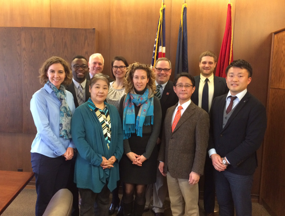 UNL and Senshu University representatives pose for a photo following a luncheon that celebrated the 30-year partnership between the two universities.