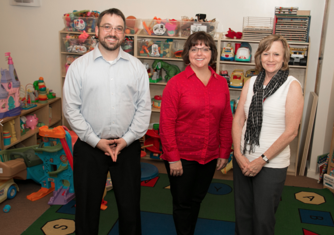 The university's autism specialization research team includes (from left) William Higgins, Gina Kunz and Terri Matthews.