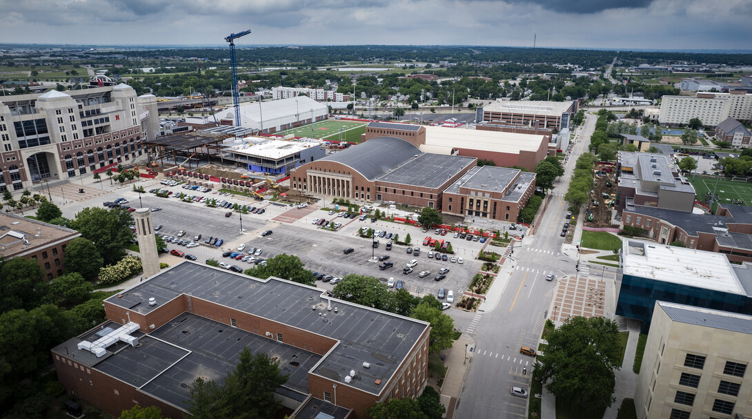 Photo overlooking East Stadium of Memorial Stadium at the University of Nebraska–Lincoln