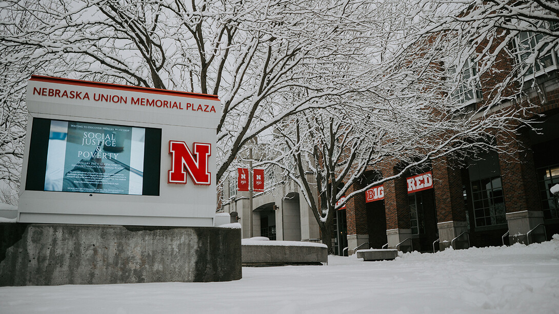 Snow day on campus