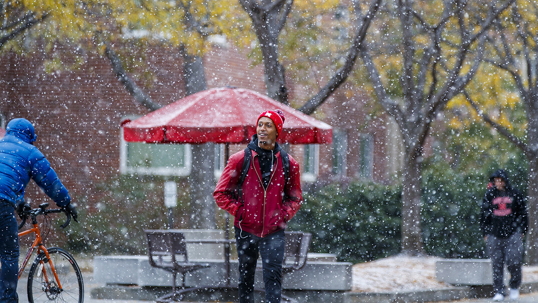 Campus snow