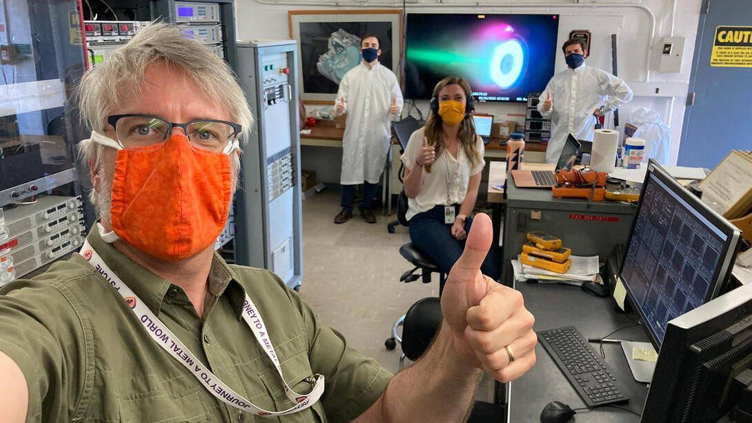 Taylor Winkelmann-Kerl at work at NASA