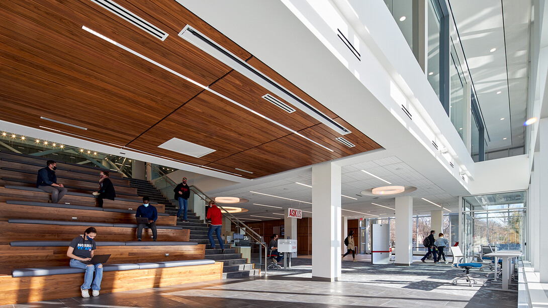 Students work in the Dinsdale Family Learning Commons on East Campus.