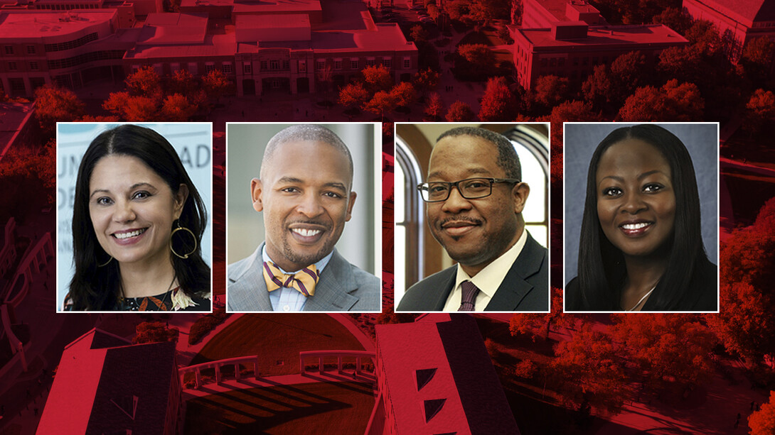 Finalists selected in Nebraska's search for a vice chancellor for diversity and inclusion are (from left) Eloísa Gordon-Mora, Marco Barker, Dwight Hamilton and Lisa Jones.