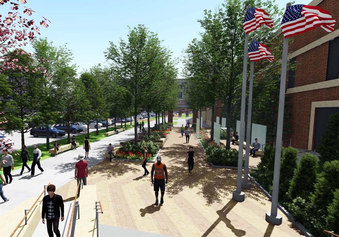 The Veterans' Tribute space will link to the Hall of Fame created by Athletics. The project is part of an ongoing renovation of the mall east of Memorial Stadium.