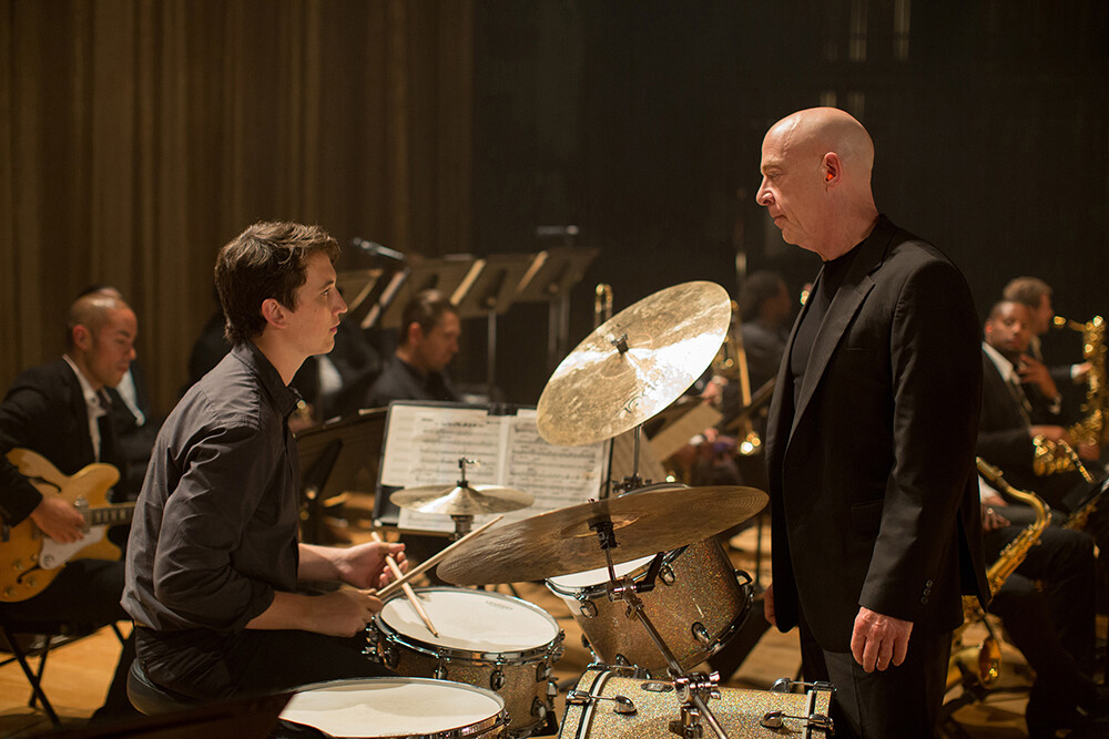 Miles Teller and J.K. Simmons in "Whiplash"