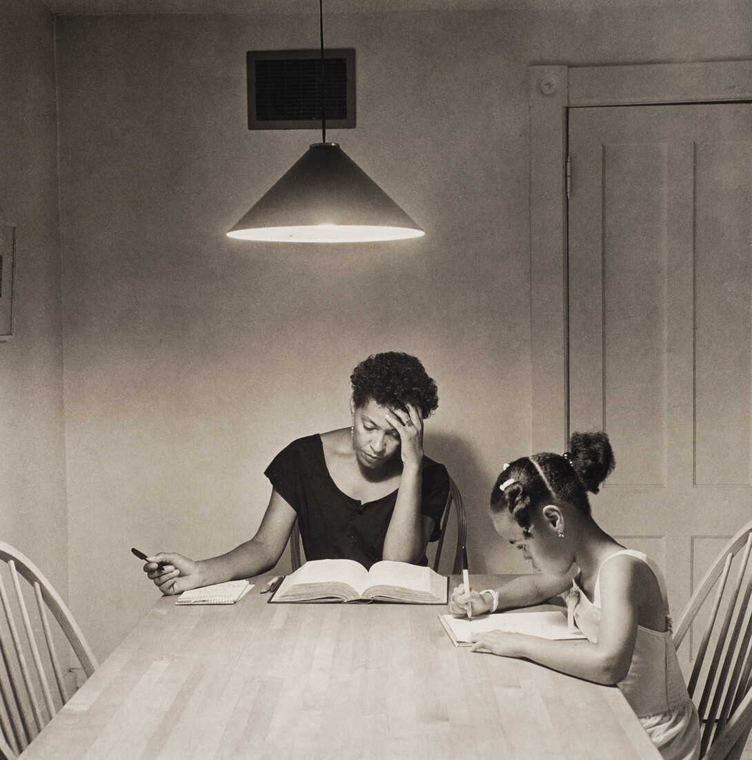 Guest curator Charlie Foster, interim assistant to the vice chancellor for student affairs, selected this photo, "Kitchen Table Series" by Carrie Mae Weems for the "15 Photographs, 15 Curators" exhibition.