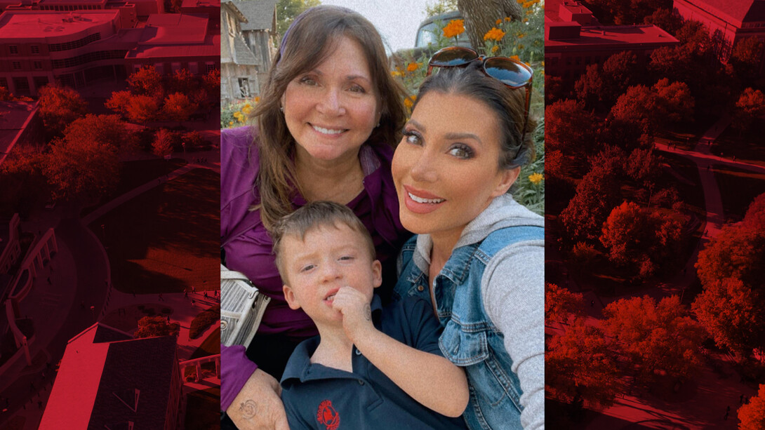 Pat Wemhoff with her daughter and grandson.