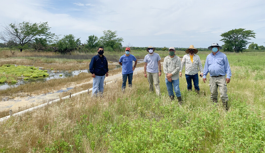 UNL researchers exploring suitable sites for deployment of the wireless-based sensor networks.