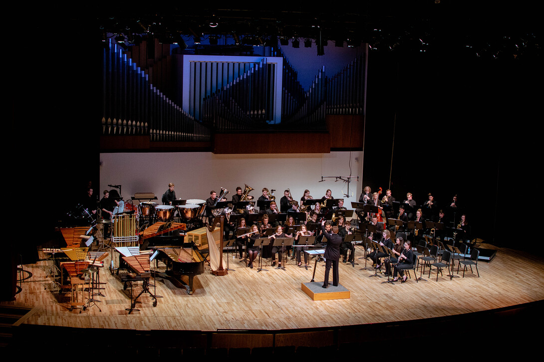 The UNL Wind Ensemble will be outdoors for a concert on Thursday, Sept. 28 in Sheldon’s sculpture garden. 