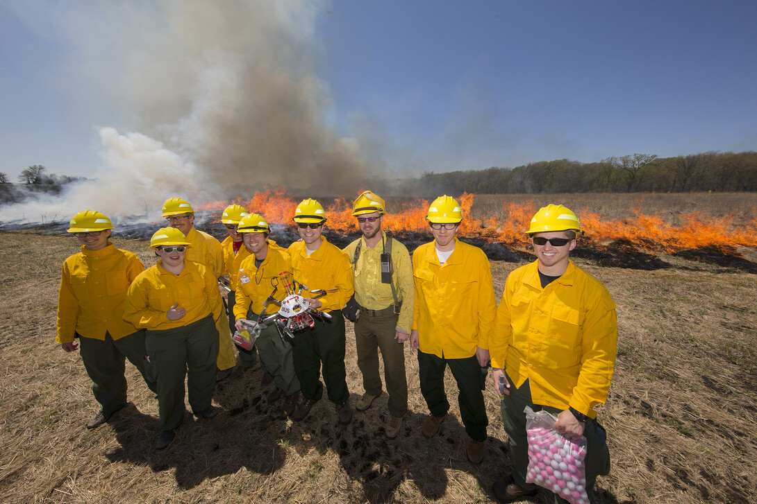 From left: Rebecca Horzewski, Brittany Duncan, Craig Allen, Christian Laney, Sebastian Elbaum, Carrick Detweiler, Dirac Twidwell, Evan Beachly and James Higgins.