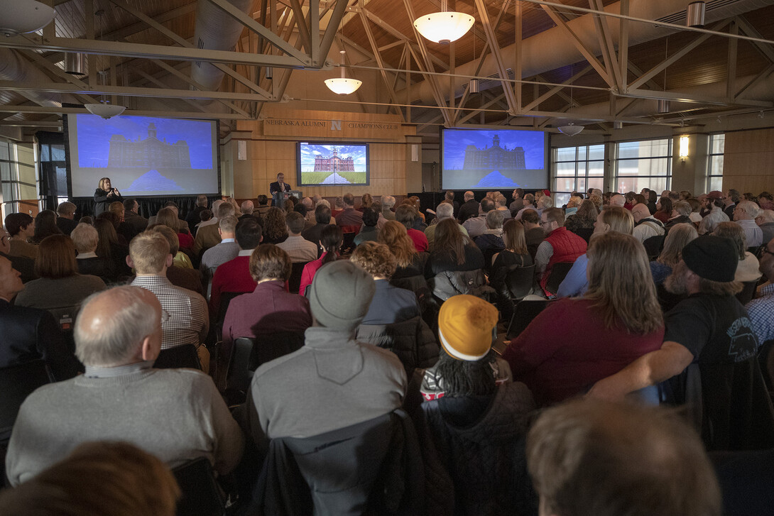 Nearly 300 attended the second talk in the extended N150-year schedule of the Nebraska Lectures. The next lecture, 3:30 p.m. March 28 in the Great Plains Art Museum, will feature scholar John Sorensen discussing “Grace and Edith Abbott: Nebraska’s Social Justice Sisters.” The talks are free and open to the public.