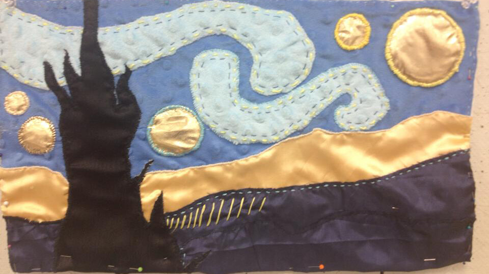 Allison Wetig's recreation of Vincent Van Gogh's "Starry Night."