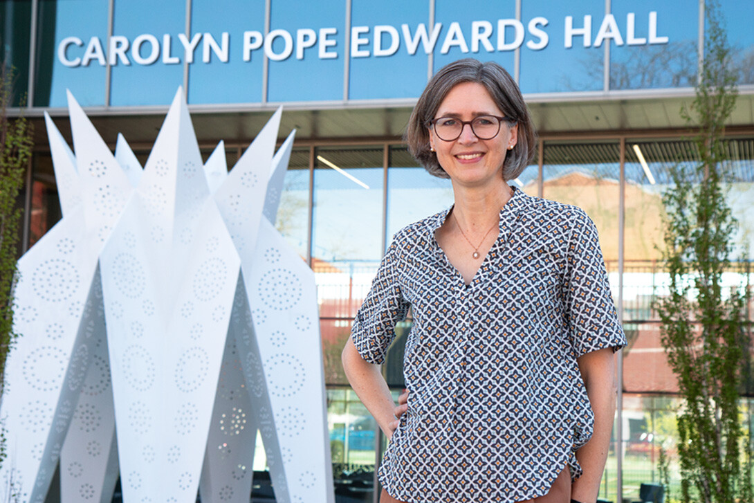 Dr. Caroline Villiger, professor and head of the “Family–Education–School” research program at the University of Teacher Education in Bern, Switzerland, arrived in Lincoln April 14 to study the TAPP program. (Kyleigh Skaggs, Kindred Media)