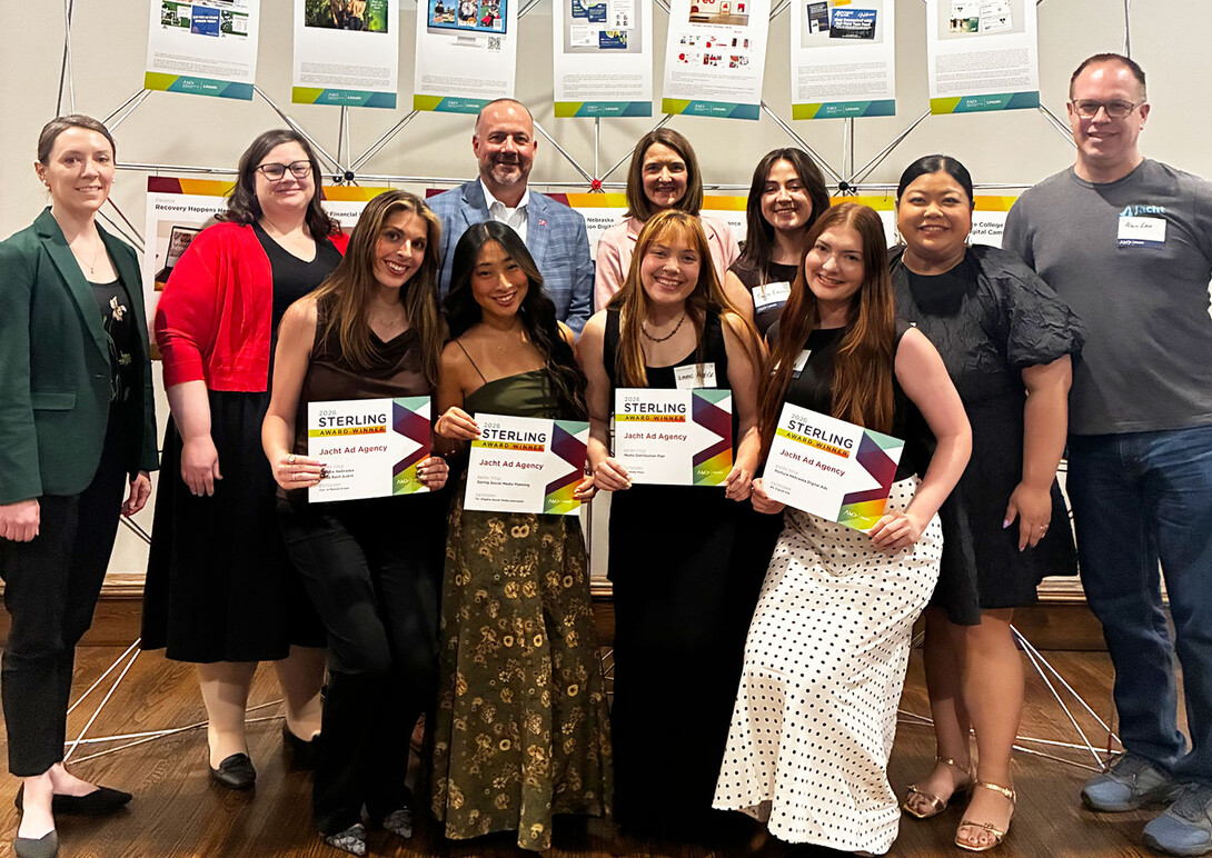 University of Nebraska–Lincoln faculty and students from Jacht were recognized May 7 at the Lincoln American Marketing Association’s Prism Awards.