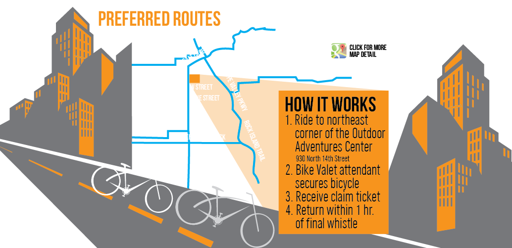 bike valet map