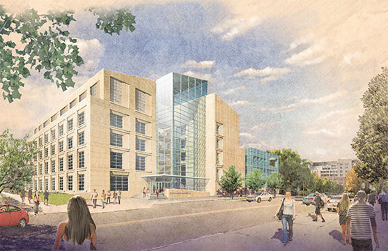 Artist's rendering of the new CBA building.