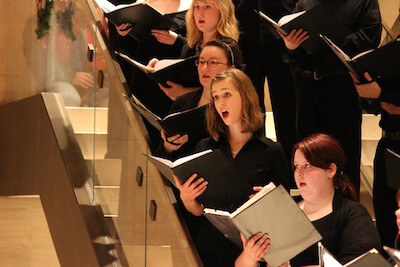 The March 8 "Seasons of Song" recital at the Sheldon will include the UNL Chamber Singers.