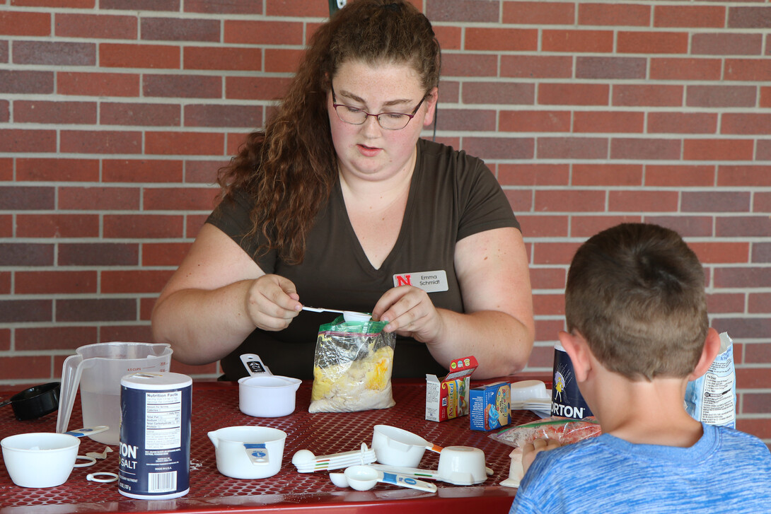 Emma Schmidt leads a mindfulness workshop for 4-H Clover Kids.